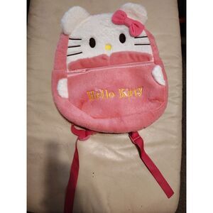 Hello Kitty Plush Mini Backpack – Pink & White 🐱🎒